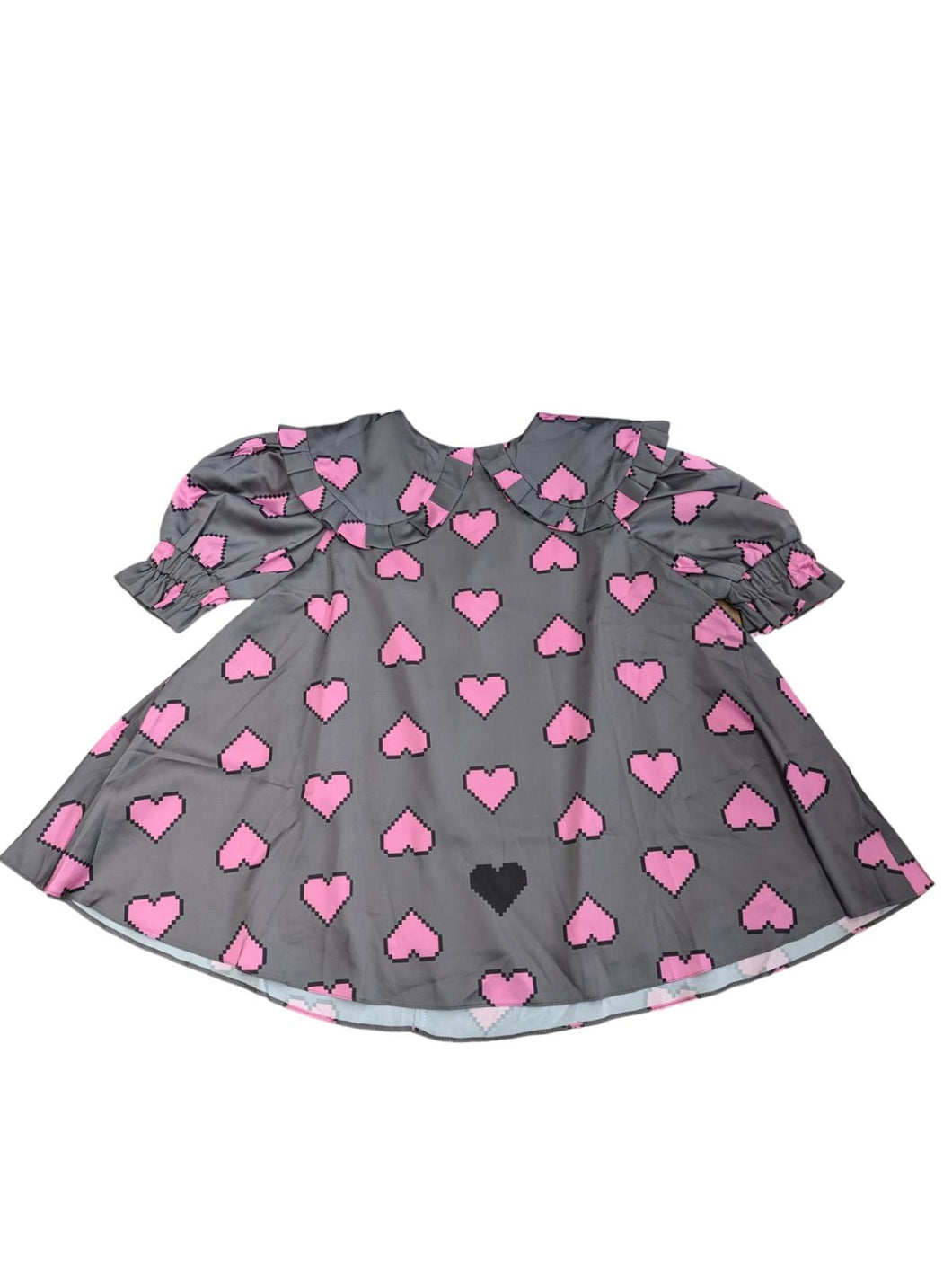 NATASHA ZINKO KIDS Girl Oversized Gather Short Sleeve Dress 6 Years NEW RRP 215