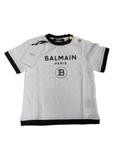 Load image into Gallery viewer, BALMAIN KIDS Girls Contrast White Black Classic Tee Logo 24 Months NEW RRP 115
