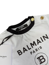 Load image into Gallery viewer, BALMAIN KIDS Girls Contrast White Black Classic Tee Logo 24 Months NEW RRP 115

