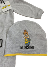 Load image into Gallery viewer, MOSCHINO KIDS Minions Grey Bodysuit Onesie Set Size 3 Months NEW RRP 165
