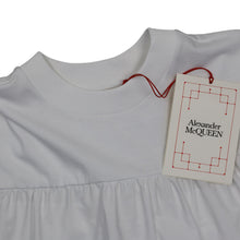 Load image into Gallery viewer, ALEXANDER MCQUEEN Top Tee Cotton Peplum Hem Oversized Fit White 38 NEW RRP: 390

