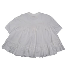 Load image into Gallery viewer, ALEXANDER MCQUEEN Top Tee Cotton Peplum Hem Oversized Fit White 38 NEW RRP: 390
