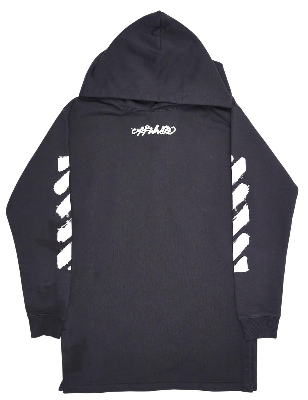 OFF WHITE KIDS Girl Hoodie Logo Front and Back Black Size:12 Years NEW RRP: 190