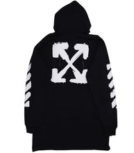 Load image into Gallery viewer, OFF WHITE KIDS Girl Hoodie Logo Front and Back Black Size:12 Years NEW RRP: 190
