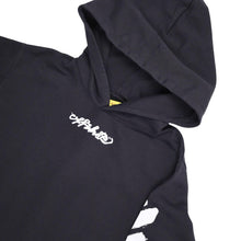 Load image into Gallery viewer, OFF WHITE KIDS Girl Hoodie Logo Front and Back Black Size:12 Years NEW RRP: 190
