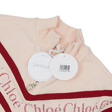 Load image into Gallery viewer, CHLOE KIDS Designer Girl Zip Collar Midi Dress Cotton Pink 8 Years NEW RRP 170
