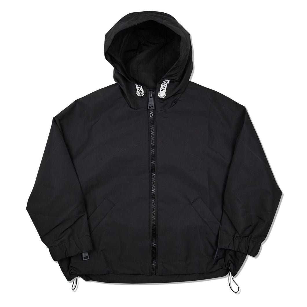 KHRISJOY KIDS Unisex Hooded Zip Logo Windbreaker Black Size:8 Years NEW RRP: 285