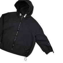 Load image into Gallery viewer, KHRISJOY KIDS Unisex Hooded Zip Logo Windbreaker Black Size:8 Years NEW RRP: 285
