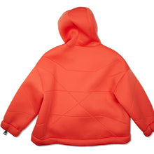 Load image into Gallery viewer, KHRISJOY KIDS Unisex Neoprene Hooded Zip Logo Jacket Orange 8 Years NEW RRP: 300
