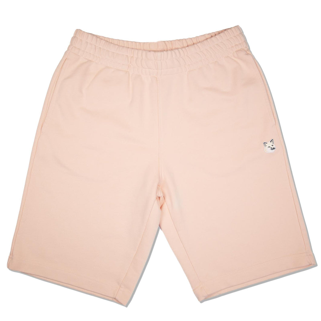 MAISON KITSUNE Shorts Tonal Fox Head Patch Cotton Shorts Peach L NEW RRP: 150