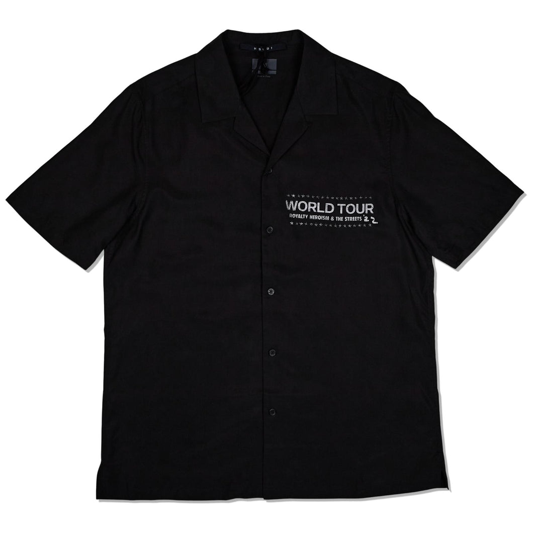 KSUBI Mens Paste Up Print SS Button Up Shirt Black Size:M Shirts NEW RRP: 145