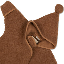 Load image into Gallery viewer, BINIBAMBA KIDS Baby Merino Wool Snugglesuit Hooded Onesie Brown 6 Mo NEW RRP85
