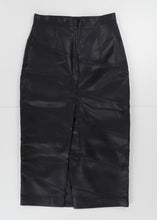 Load image into Gallery viewer, ALEKSANDRE AKHALKATSISHVILI Skirt Faux Leather Midi Straight Black - XL RRP280
