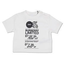 Load image into Gallery viewer, BURBERRY KIDS Baby Unisex Logo T Shirt White - Size:6 Months - NEW - RRP 115
