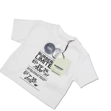 Load image into Gallery viewer, BURBERRY KIDS Baby Unisex Logo T Shirt White - Size:6 Months - NEW - RRP 115
