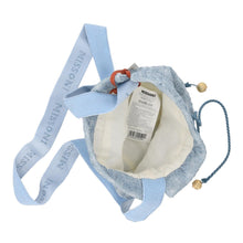 Load image into Gallery viewer, MISSONI KIDS Bag Crossbody Drawstring Pouch Denim Look Knit Blue RRP50
