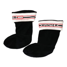 Load image into Gallery viewer, HUNTER Boot Socks Ladies Black Play Boot Tall Shoetrims Size UK 6-8 RRP 25
