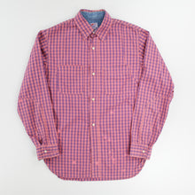 Load image into Gallery viewer, PRPS JAPAN Shirt Check Cotton Pink Long Sleeve Button Up - Medium RRP75
