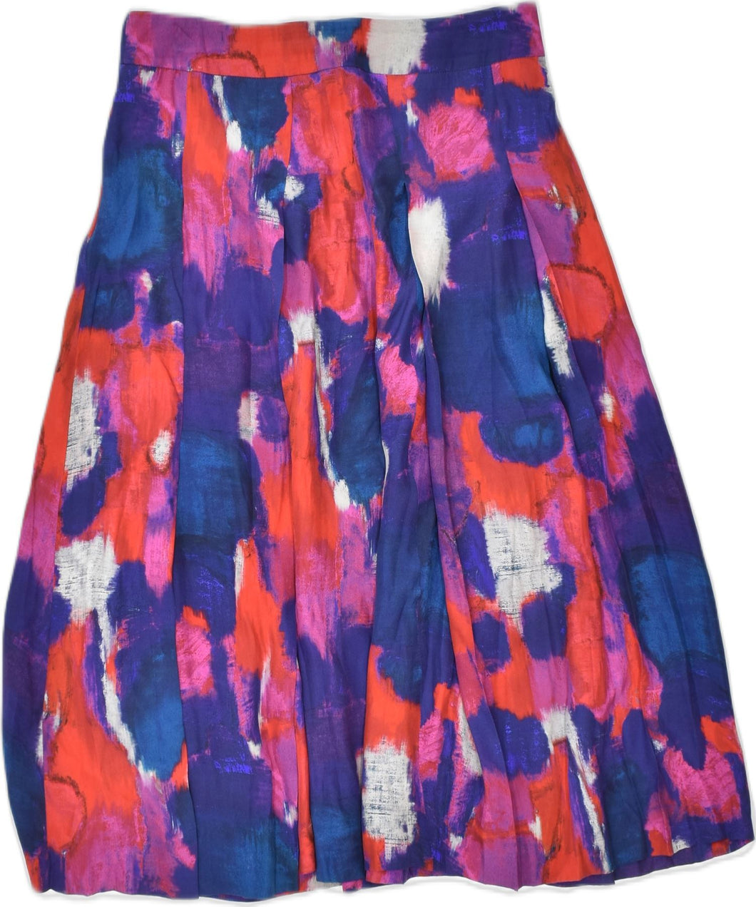 JIGSAW Womens A-Line Skirt UK 12 Medium W30 Multicoloured Tie Dye Silk
