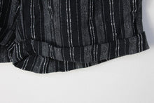 Load image into Gallery viewer, M&amp;S Marks &amp; Spencer Ladies Black Linen Striped Shorts UK8 EU36 RRP19.50 NEW
