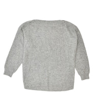 Load image into Gallery viewer, OLIVER BONAS Womens Oversized Boat Neck Jumper Sweater US 8 Medium Grey
