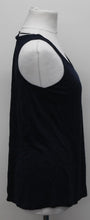 Load image into Gallery viewer, M&amp;S Marks &amp; Spencer Ladies Navy Blue Scoop Neck Vest Top UK10 RRP12.5 NEW
