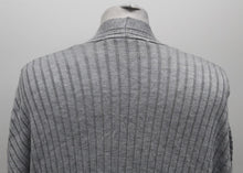 Load image into Gallery viewer, M&amp;S Marks &amp; Spencer Ladies Grey Ribbed Open Front Cardigan L RRP19.5 NEW
