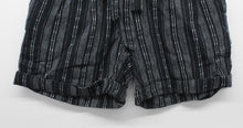 Load image into Gallery viewer, M&amp;S Marks &amp; Spencer Ladies Black Striped Tie Waist Shorts UK8 RRP19.5 NEW
