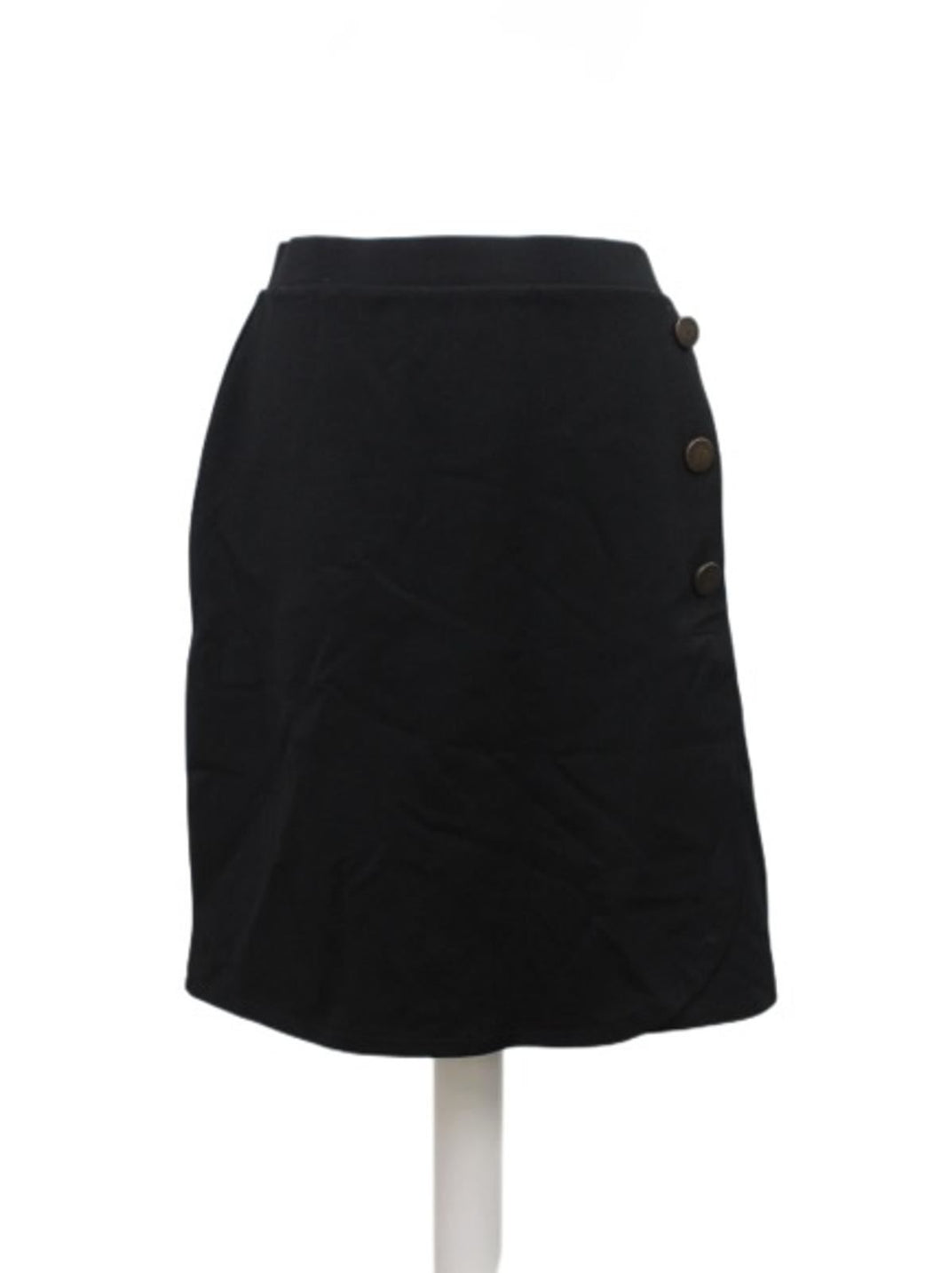 M&S Marks & Spencer Ladies Black Faux Wrap Mini Skirt UK16 Long RRP19.5 NEW
