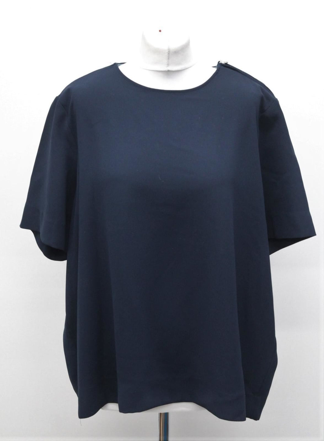 M&S Marks & Spencer Ladies Navy Blue Short Sleeve Top UK18 RRP39.5 NEW