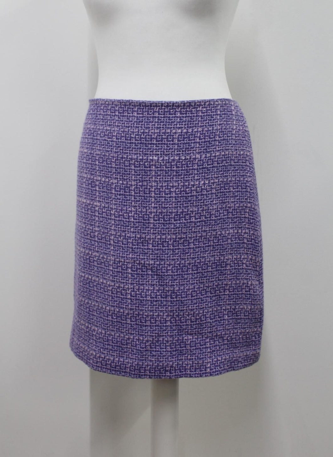 M&S Marks & Spencer Ladies Lilac Purple Tweed Mini Skirt UK10 RRP39.5 NEW