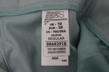 Load image into Gallery viewer, M&amp;S Marks &amp; Spencer Ladies Aqua Blue 7/8 Slim Leg Trousers UK10 RRP25 NEW
