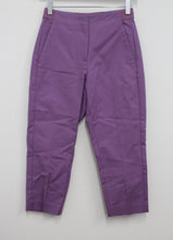 Load image into Gallery viewer, M&amp;S Marks &amp; Spencer Ladies Heather Purple Slim Crop Trousers UK6 RRP22.5 NEW
