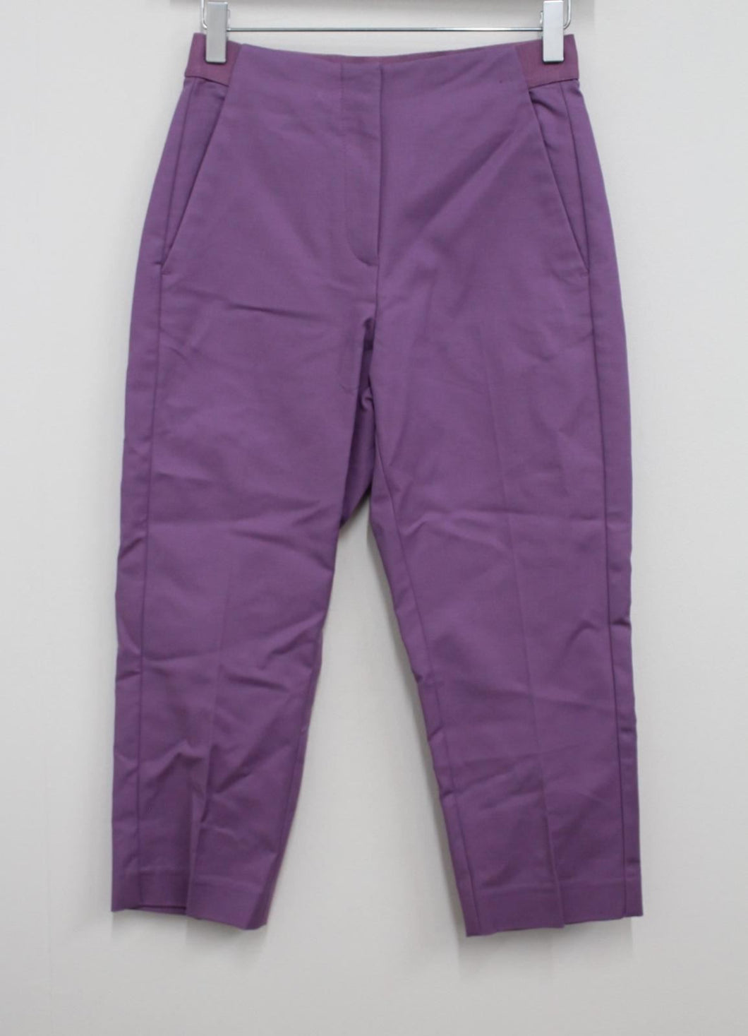 M&S Marks & Spencer Ladies Heather Purple Slim Crop Trousers UK6 RRP22.5 NEW