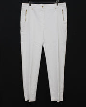 Load image into Gallery viewer, M&amp;S Marks &amp; Spencer Ladies Soft White Ellis Zip Trousers UK16 RRP39.5 NEW
