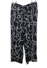Load image into Gallery viewer, M&amp;S Marks &amp; Spencer Ladies Navy Blue Rope Print Trousers UK18 RRP35 NEW
