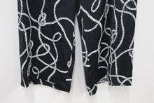 Load image into Gallery viewer, M&amp;S Marks &amp; Spencer Ladies Navy Blue Rope Print Trousers UK18 RRP35 NEW
