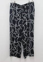 Load image into Gallery viewer, M&amp;S Marks &amp; Spencer Ladies Navy Blue Rope Print Trousers UK18 RRP35 NEW
