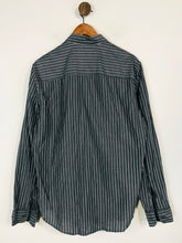 Load image into Gallery viewer, Armani Men&#39;s Cotton Striped Button-Up Shirt | L UK14 | Grey
