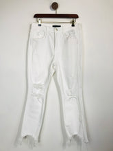 Load image into Gallery viewer, 3x1 Jeans Women&#39;s Crop Distressed Slim Jeans | W29 UK10-12 | White
