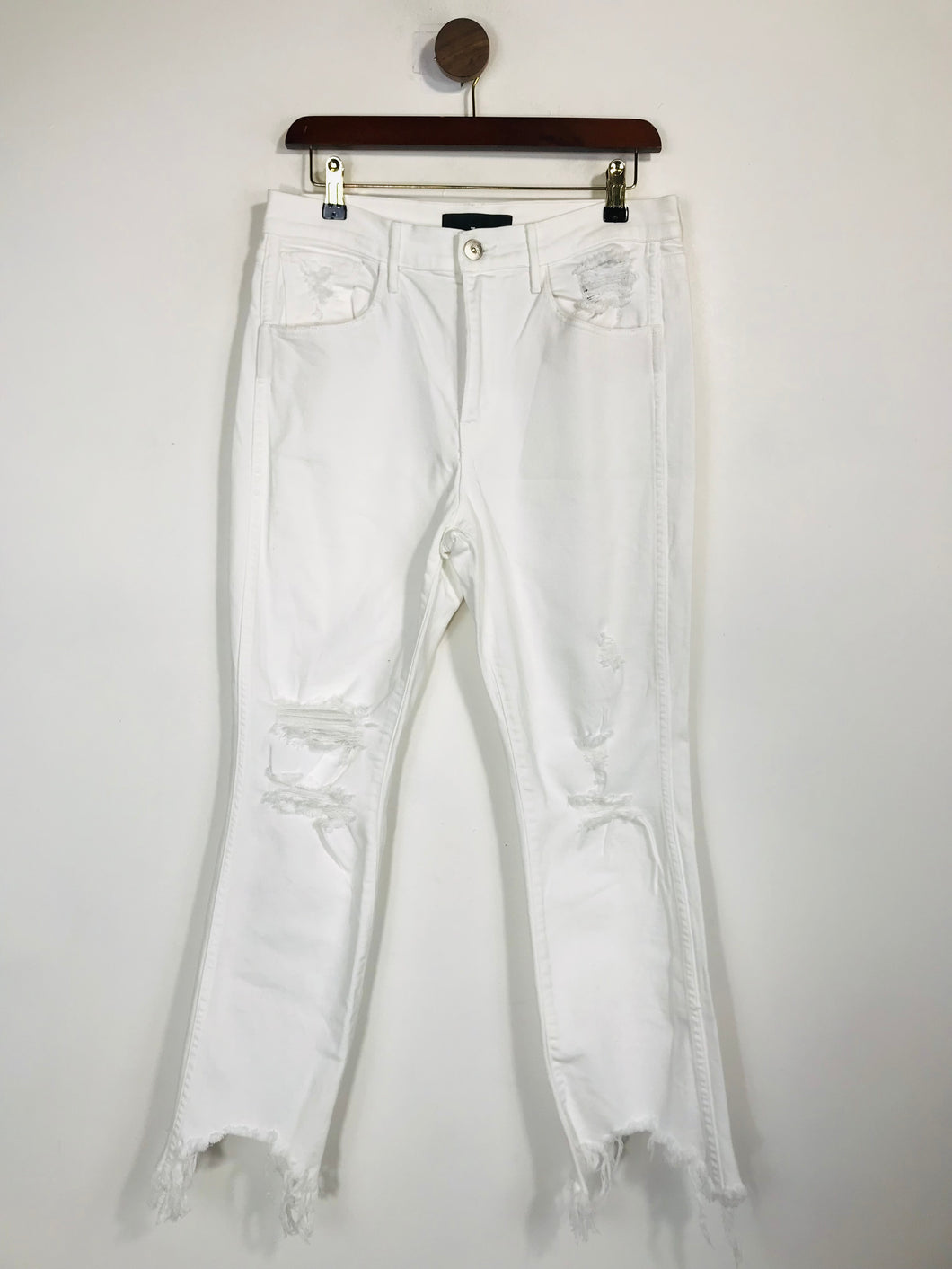 3x1 Jeans Women's Crop Distressed Slim Jeans | W29 UK10-12 | White