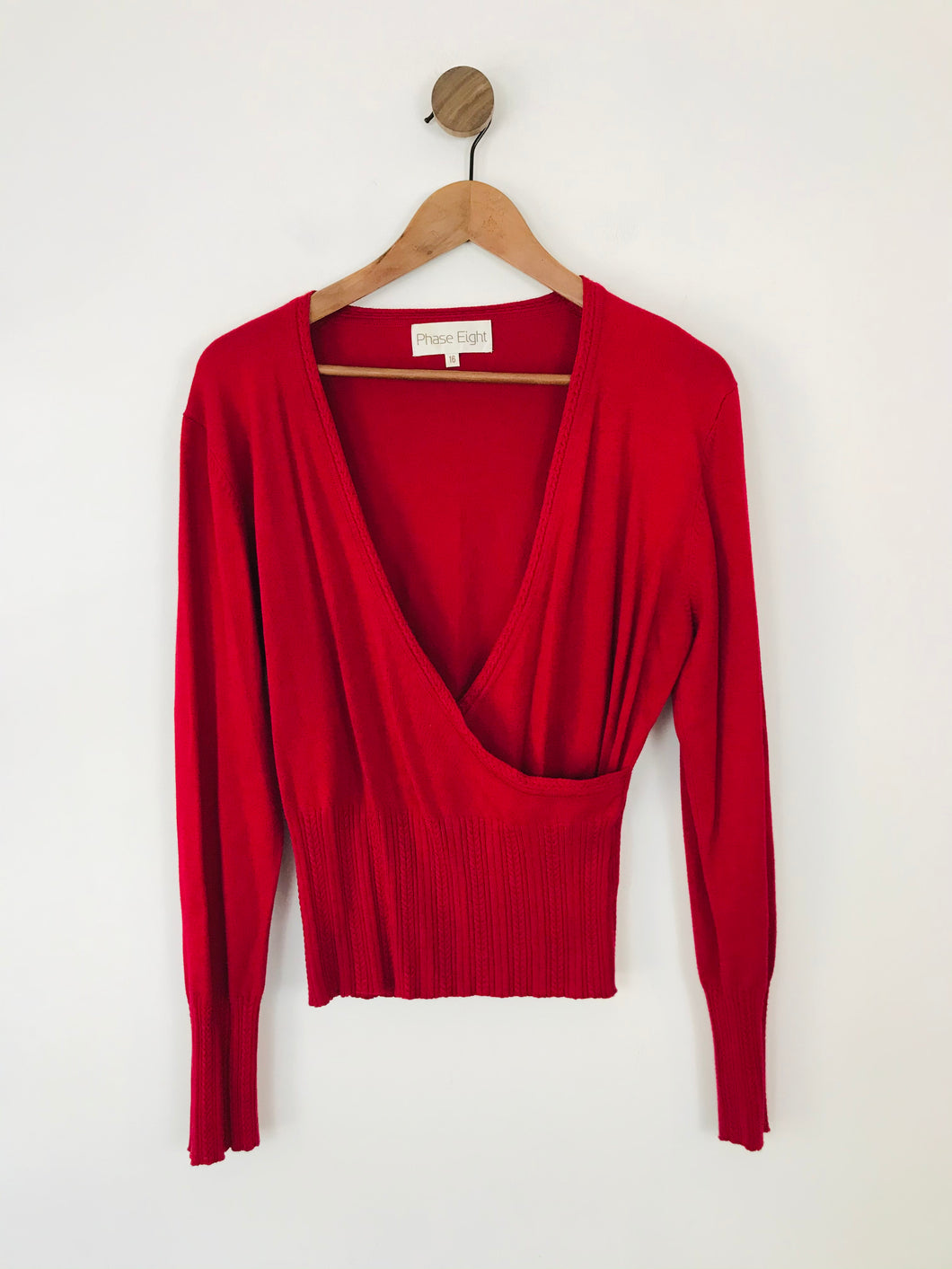 Phase Eight Women's Wrap Jumper  | UK16 | Red