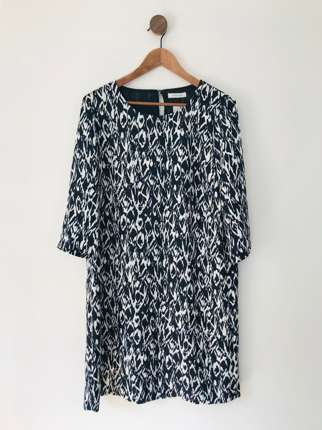 Windsmoor Women's Leopard Print Oversized Shift Dress NWT | UK14 | Black
