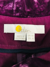 Load image into Gallery viewer, Boden Women’s Velvet Wide Leg Trousers | UK10 | Purple
