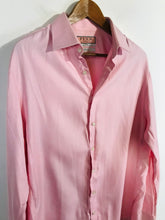 Load image into Gallery viewer, Pink Men&#39;s Cotton Striped Button-Up Shirt | UK16 | Pink
