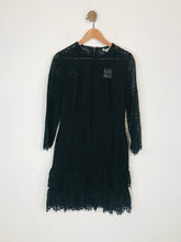 Load image into Gallery viewer, Whistles Women&#39;s Floral Lace A-Line Dress NWT | UK12  | Black
