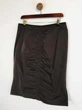 Load image into Gallery viewer, Lida Baday Women&#39;s Ruched Midi Skirt | US8 UK12 | Brown
