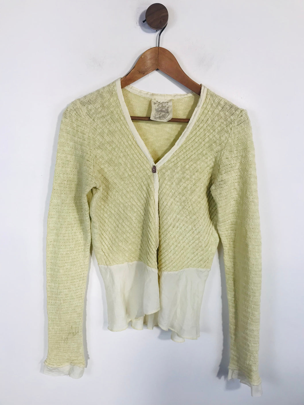 Out of Xile Women's Silk Knit Cardigan | UK14 | Yellow