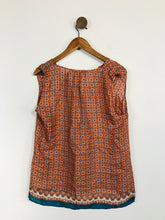 Load image into Gallery viewer, Massimo Dutti Women&#39;s Silk Patterned Tank Top | XL UK16 | Orange
