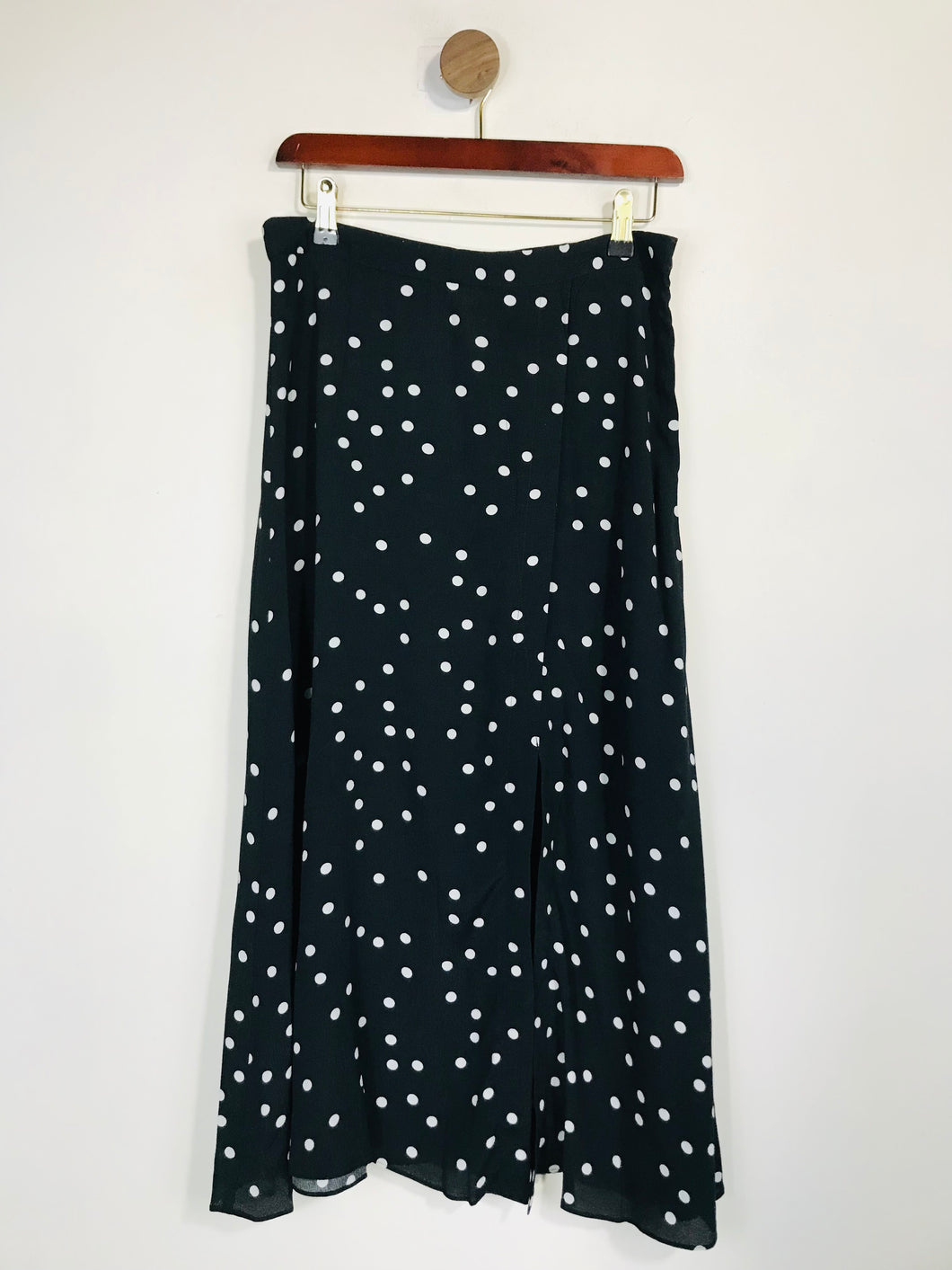 Hush Women's Polka Dot Midi Skirt | UK10 | Black